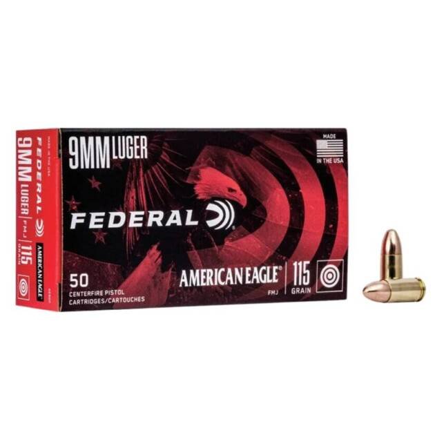 Federal American Eagle 9mm Luger Bullets